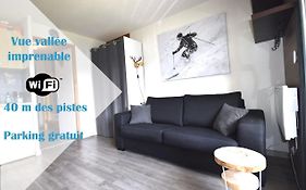 Au Pied des Pistes B31, Chaleureux studio 4 pers, vue sur la vallée imprenable avec WIFI, DRAPS NON COMPRIS