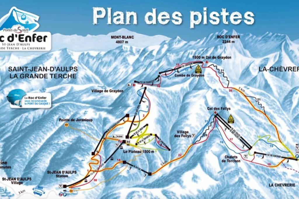 Au Pied des Pistes B31, Chaleureux studio 4 pers, vue sur la vallée imprenable avec WIFI, DRAPS NON COMPRIS Saint-Jean-dʼAulps Extérieur photo